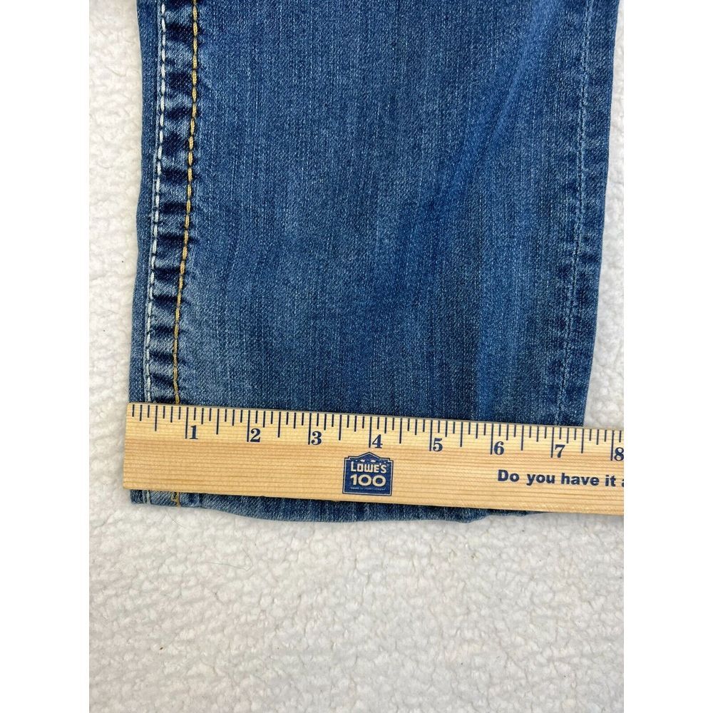 Big Star Women's Jeans 32R Bootcut Rhinestone Pocket Distressed Denim Nina - Picture 14 of 16